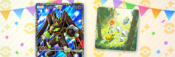 Special Event 2026 promo featuring Zygarde ex and a forest-themed Wonder Pick backdrop