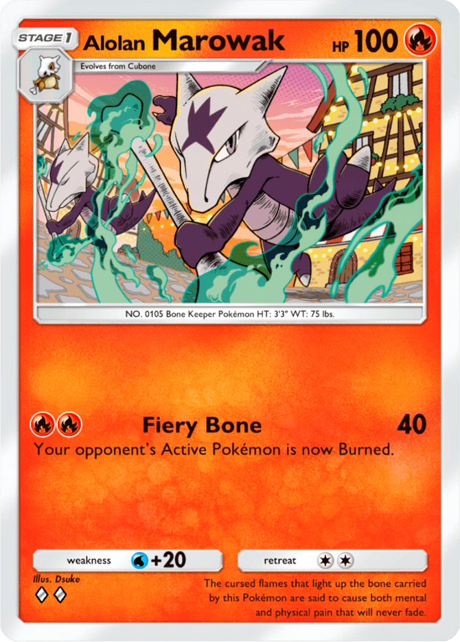 Alolan Marowak (b2-018) card in Pokémon TCG Pocket