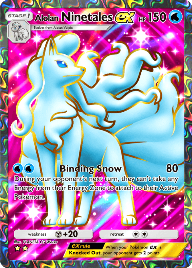 Alolan Ninetales ex (b2-182) card in Pokémon TCG Pocket
