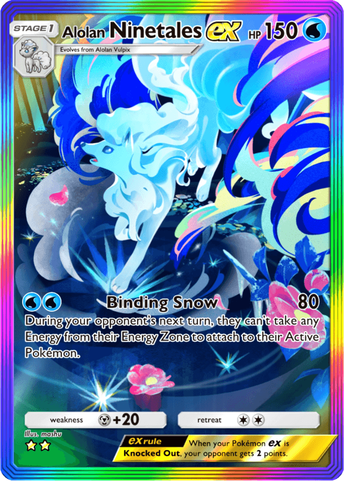 Alolan Ninetales ex (b2-196) card in Pokémon TCG Pocket
