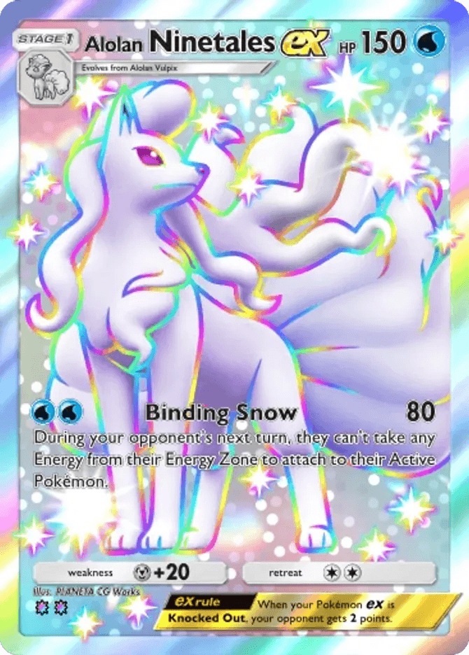 Alolan Ninetales ex (b4-225) card in Pokémon TCG Pocket