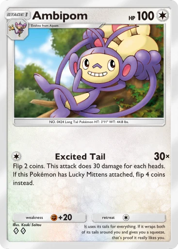 Ambipom (b1-186) card in Pokémon TCG Pocket