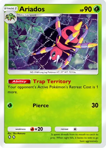 Ariados (b1a-006) card in Pokémon TCG Pocket