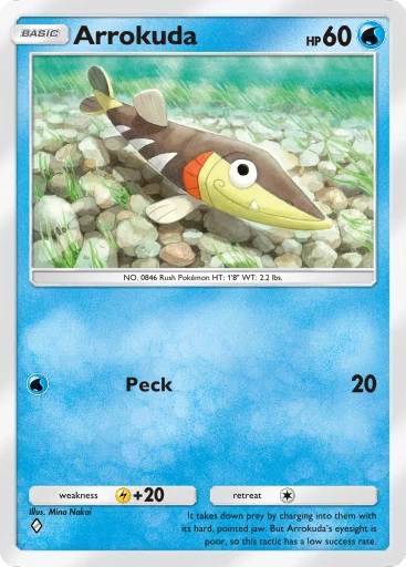 Arrokuda (b1-078) card in Pokémon TCG Pocket