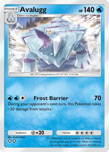 Avalugg (b1-075) card in Pokémon TCG Pocket