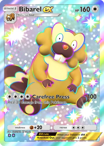 Bibarel ex (b1-327) card in Pokémon TCG Pocket