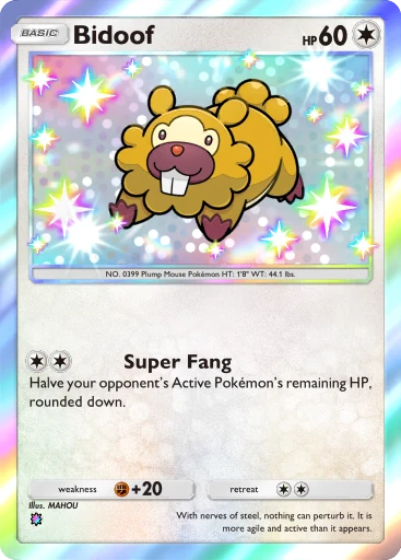 Bidoof (b1-316) card in Pokémon TCG Pocket