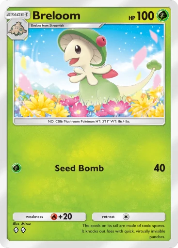 Breloom (b1-012) card in Pokémon TCG Pocket