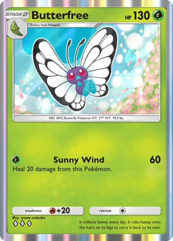 Butterfree card by ryoma uratsuka