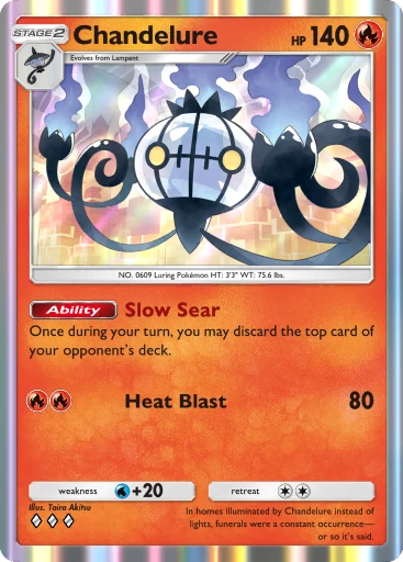 Chandelure (b1-043) card in Pokémon TCG Pocket