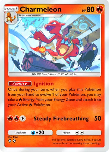 Charmeleon (b1a-012) card in Pokémon TCG Pocket