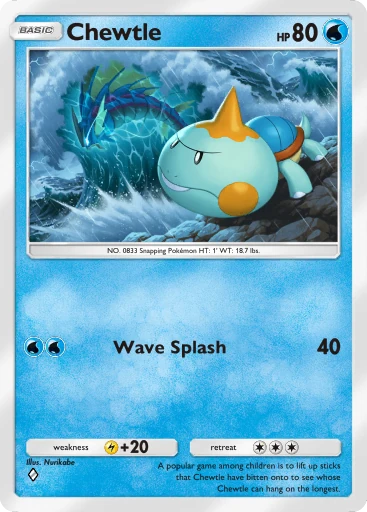 Chewtle (b1-076) card in Pokémon TCG Pocket