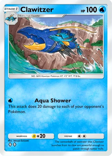 Clawitzer (b1a-023) card in Pokémon TCG Pocket