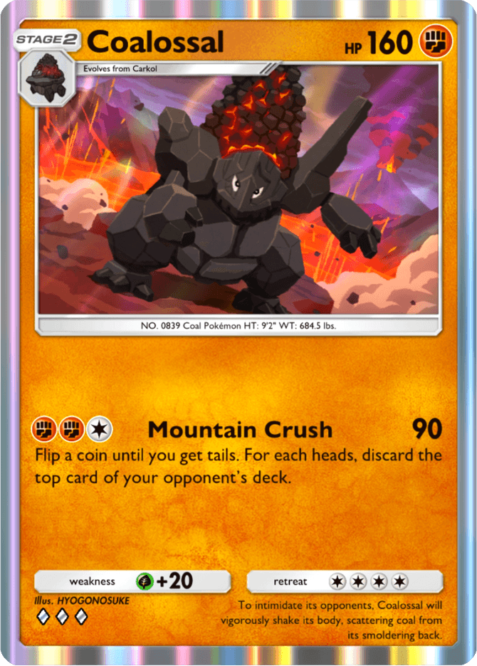 gold coalossal pokemon card Game/[M2a] MEGA Dream ex]Coalossal 097/193 Fighting Energy Mirror | Buy from TCG Republic Shield Darkness Ablaze Full Art Secret Rare #198 PSA Authenticated 10 Card Goldin