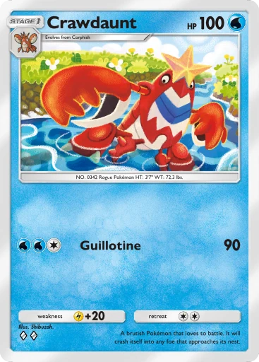 Crawdaunt (b1-059) card in Pokémon TCG Pocket