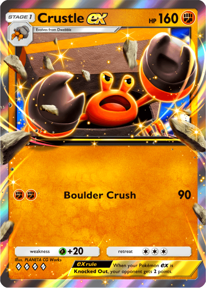 Crustle ex (b3-088) card in Pokémon TCG Pocket