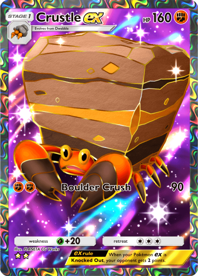 Crustle ex (b3-185) card in Pokémon TCG Pocket