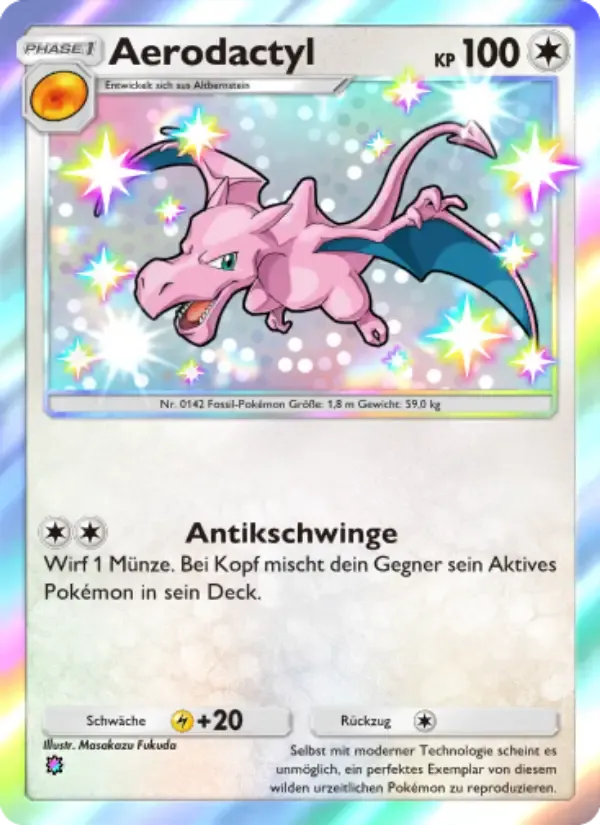Aerodactyl card in German