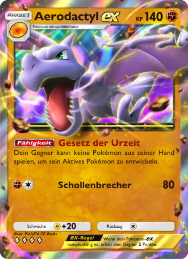 Carte Aerodactyl ex en Allemand