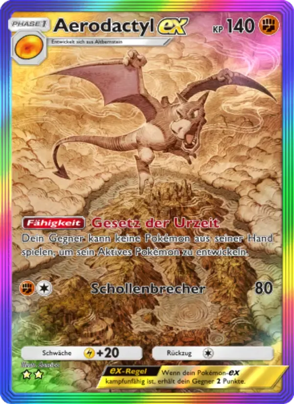 Aerodactyl ex card in German