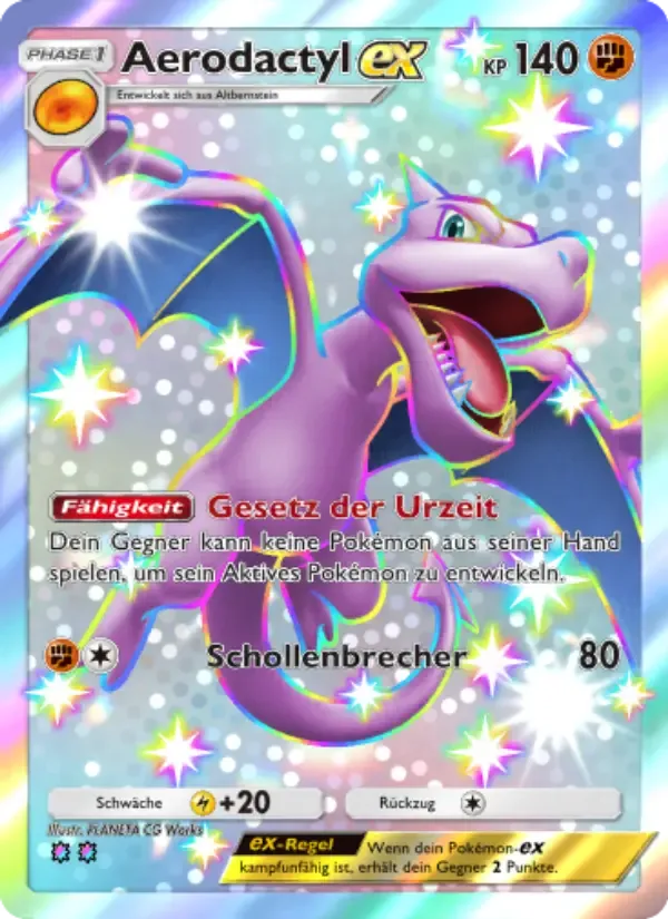 Aerodactyl ex card in German