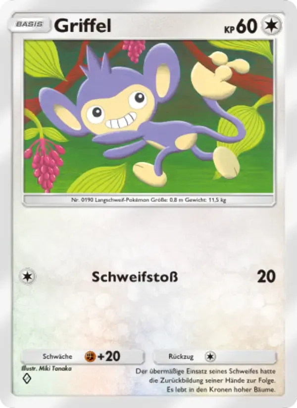 Aipom card in German