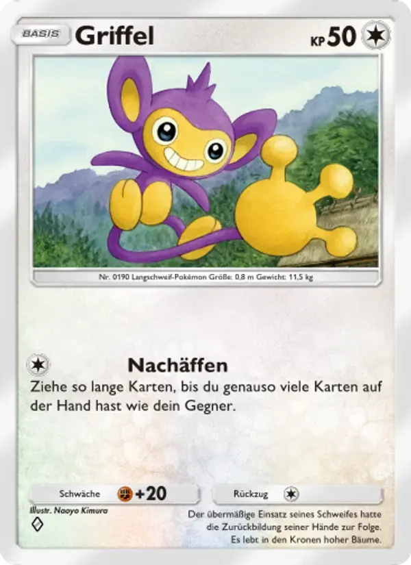 Aipom card in German