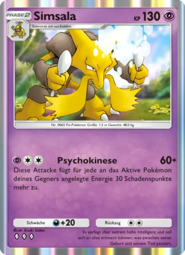 Alakazam card in German