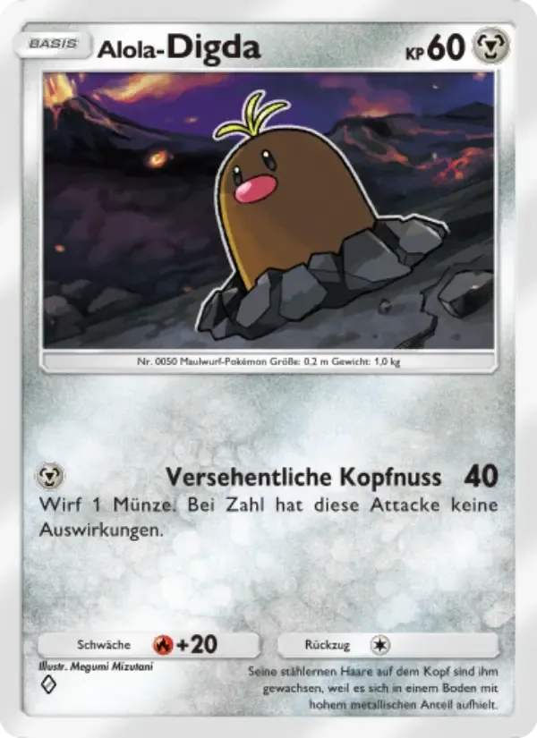 Alolan Diglett card in German