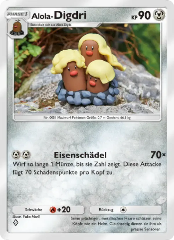Alolan Dugtrio card in German