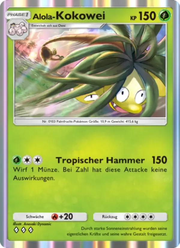 Alolan Exeggutor card in German