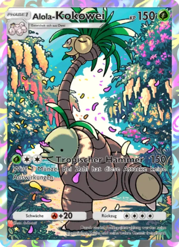 Alolan Exeggutor card in German