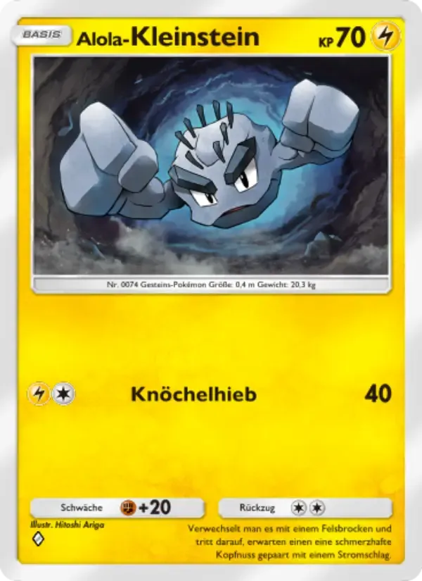 Carta de Alolan Geodude em Alemão