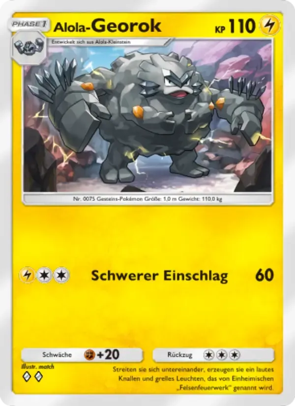 Alolan Graveler card in German