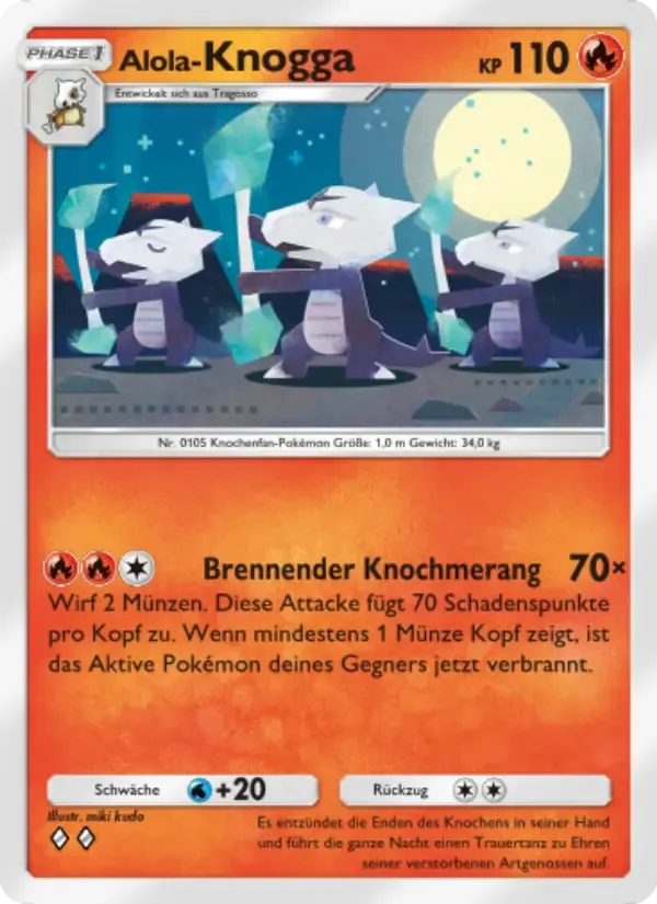 Alolan Marowak card in German
