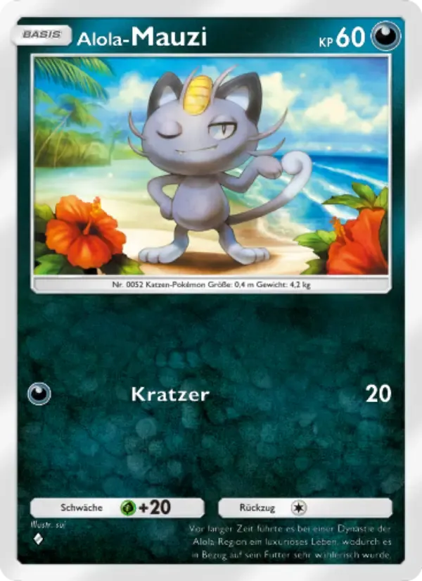 Alolan Meowth card in German