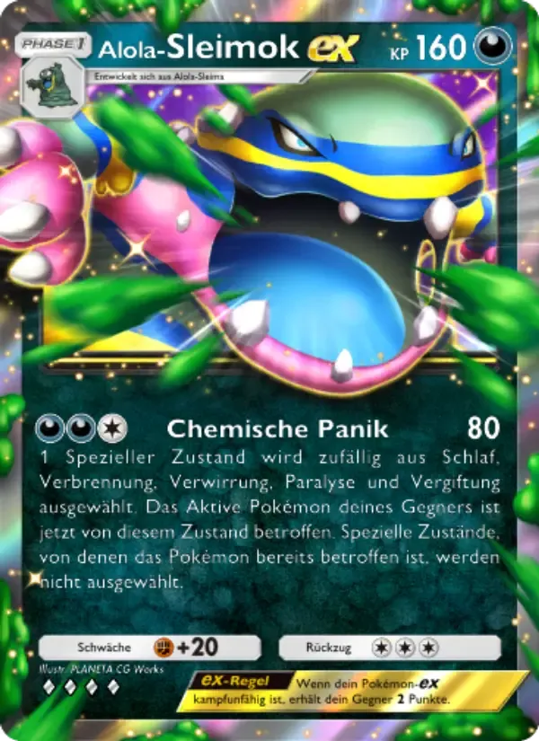 Alolan Muk ex card in German