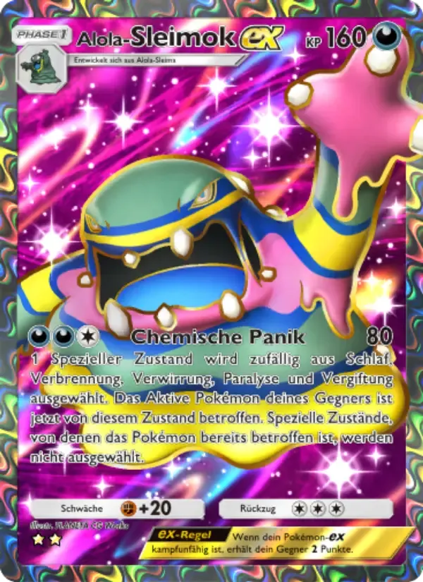Alolan Muk ex card in German