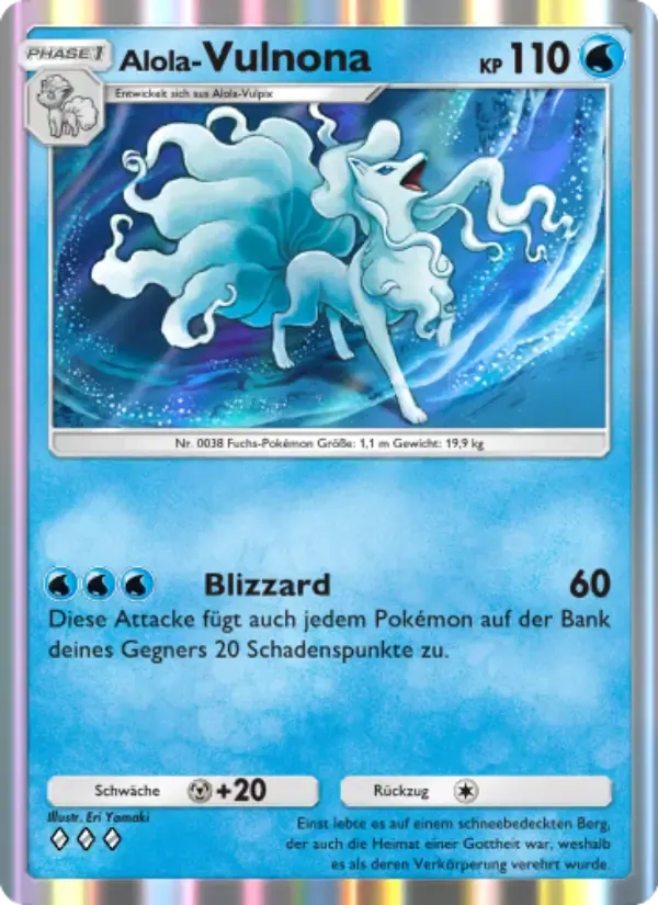 Alolan Ninetales card in German