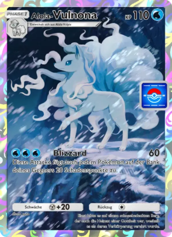 Alolan Ninetales-kaart in Duits