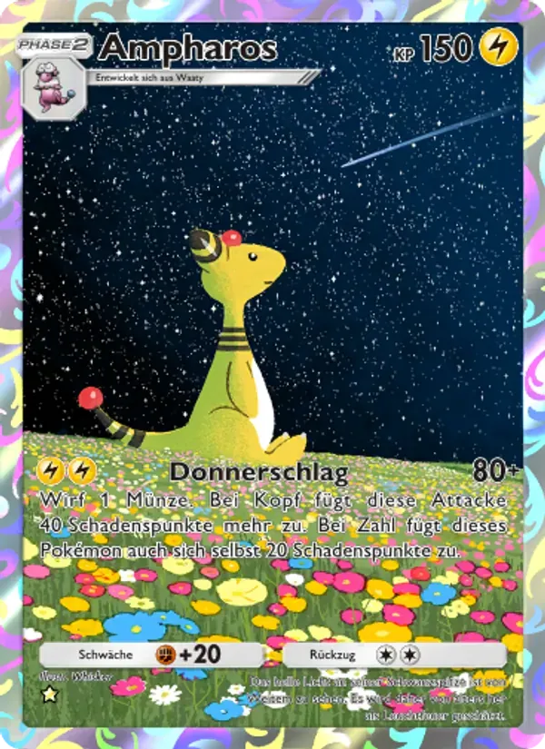 Ampharos card in German