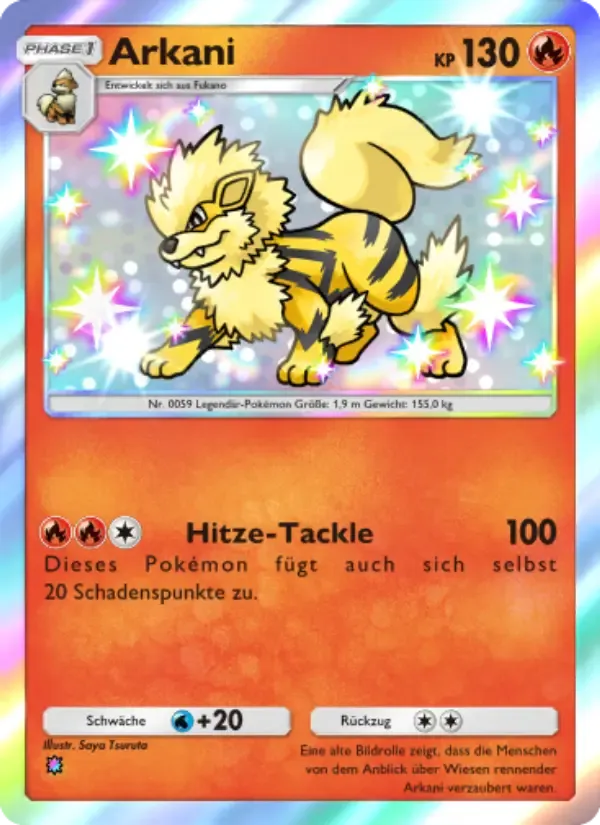 Arcanine card in German