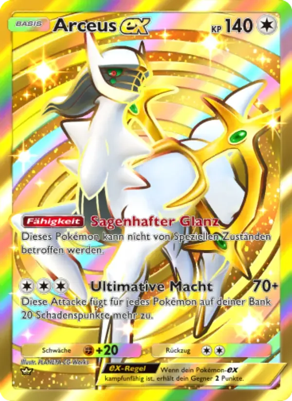 Arceus ex card in German