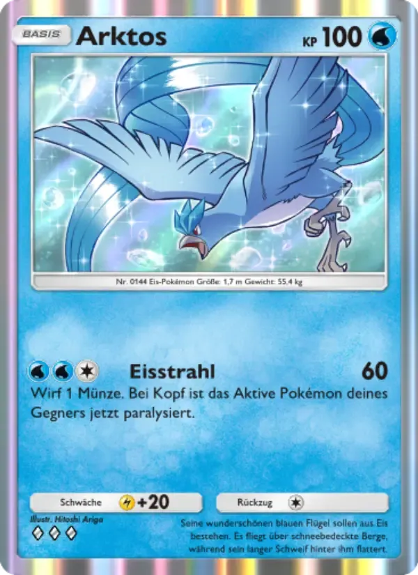 Articuno card in German