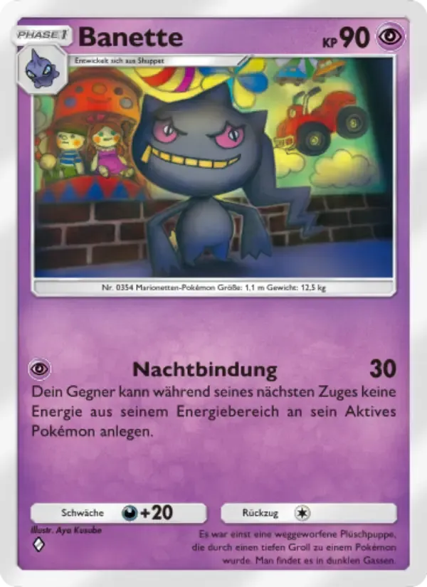 Banette card in German
