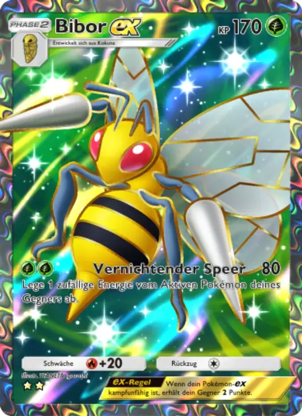 Beedrill ex card in German