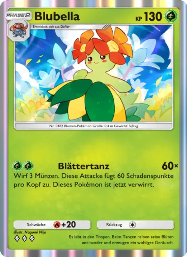Bellossom card in German