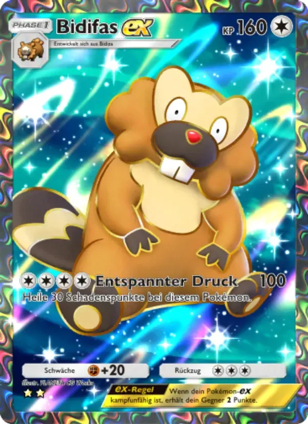Bibarel ex card in German