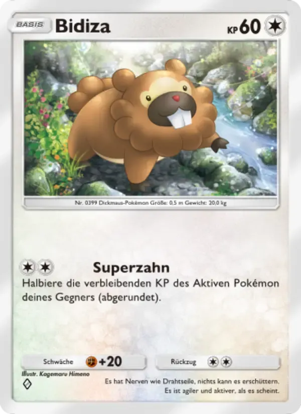 Bidoof card in German