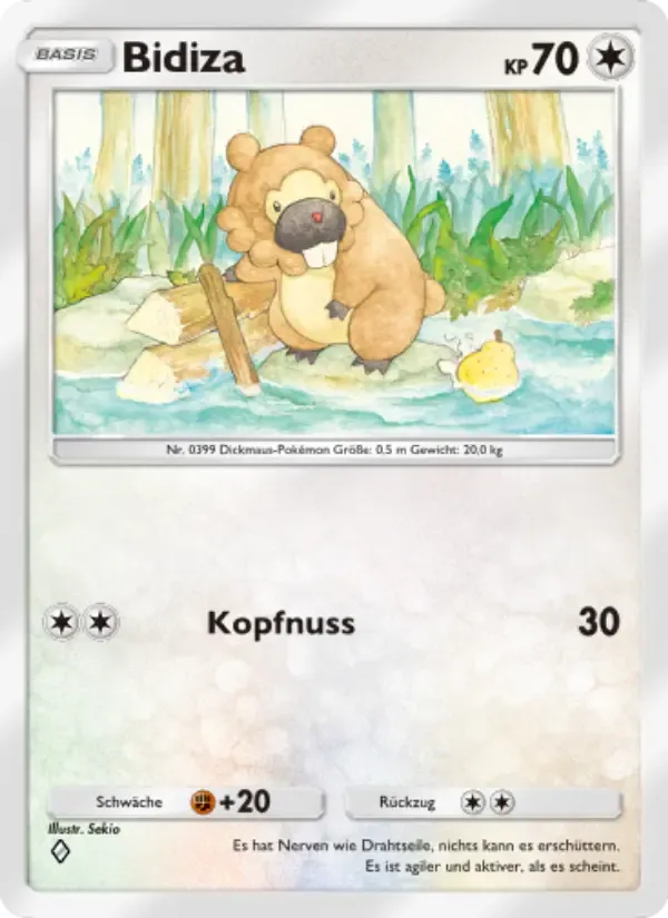 Bidoof card in German